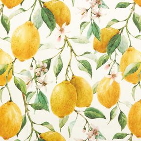Outdoor Fabric Canvas lemons – ivory/lemon yellow, 