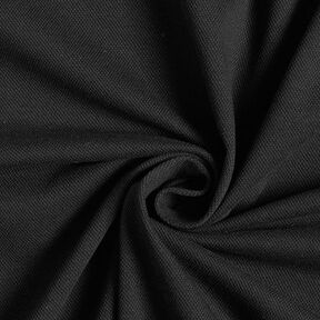 Cotton Jersey Fine Piqué – black, 