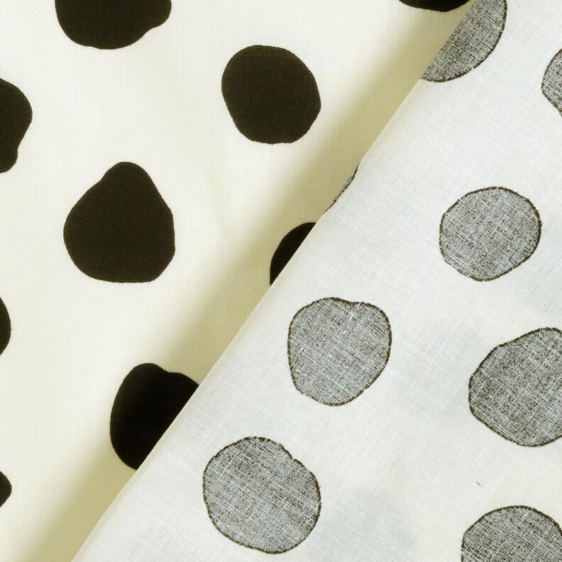 Coated Cotton soft dots – offwhite/black,  image number 5