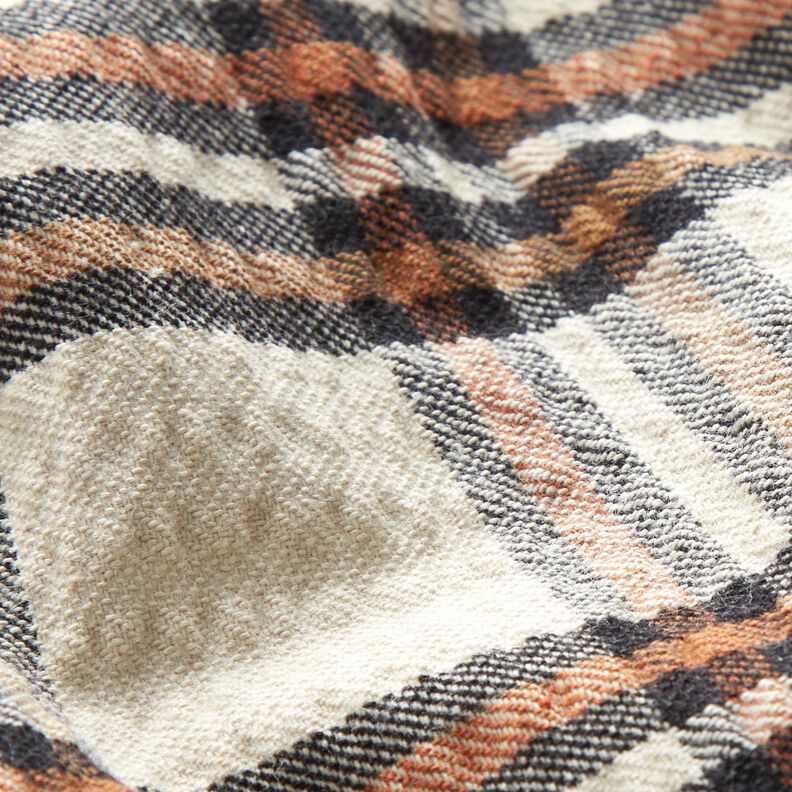 Seersucker tartan – beige/terracotta,  image number 3