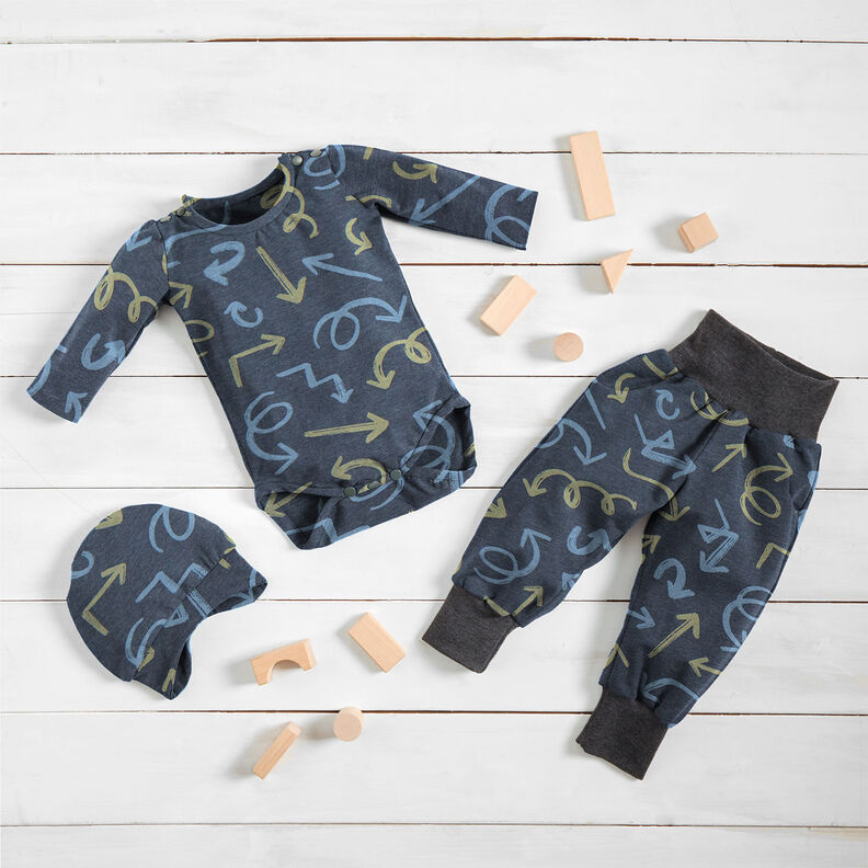 Cotton Jersey Wild arrows | by Poppy navy blue,  image number 5