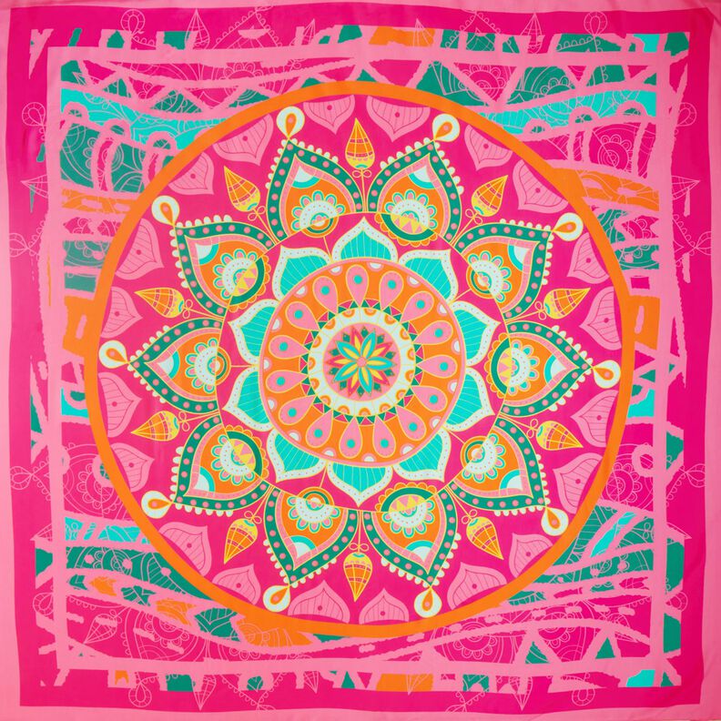 Beach towel pareo panel mandala – purple/orange,  image number 1