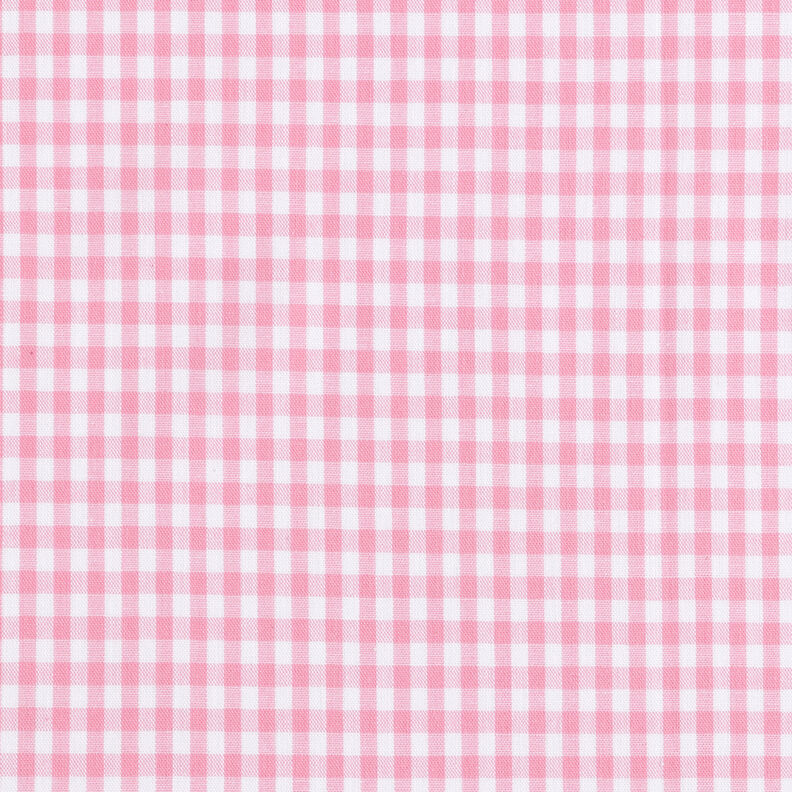 Cotton Vichy check 0,5 cm – pink/white,  image number 1
