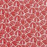 Coated Cotton abstract mini leaves – dark red/white,  thumbnail number 1