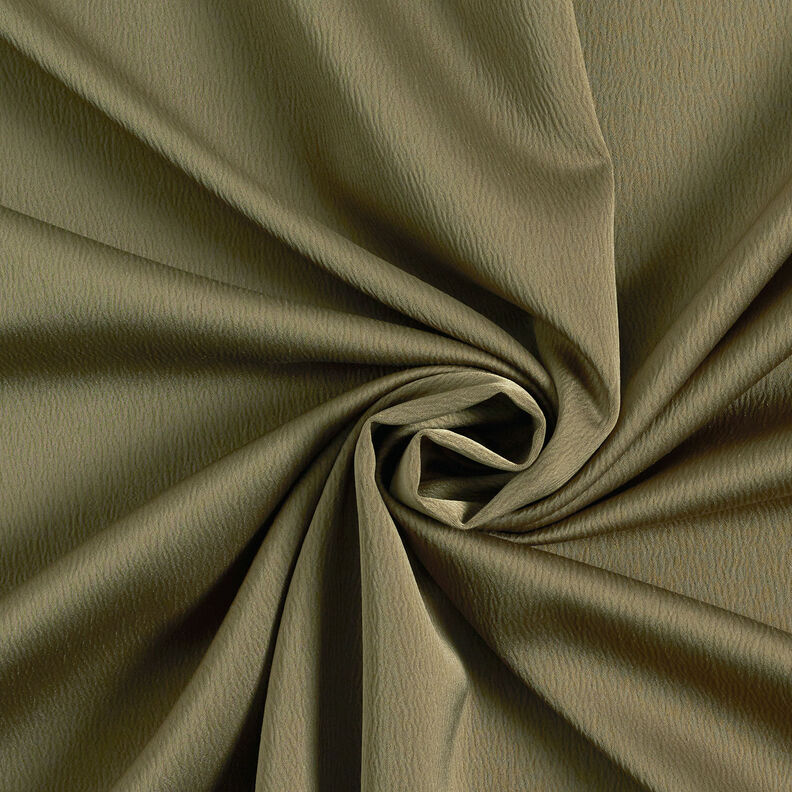 Crepe satin plain – olive,  image number 1