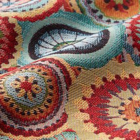 Decor Fabric Tapestry Fabric mandala circles – light beige/red, 