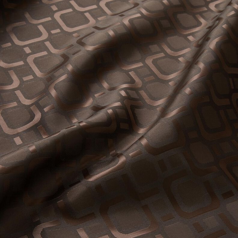 Lining Fabric Jacquard Retro Pattern – dark brown,  image number 2