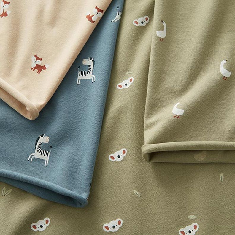 Cotton Jersey Little Foxes – sand,  image number 5