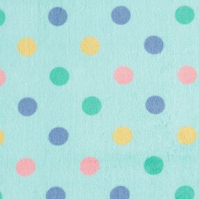 Cosy Fleece colourful dots – mint, 