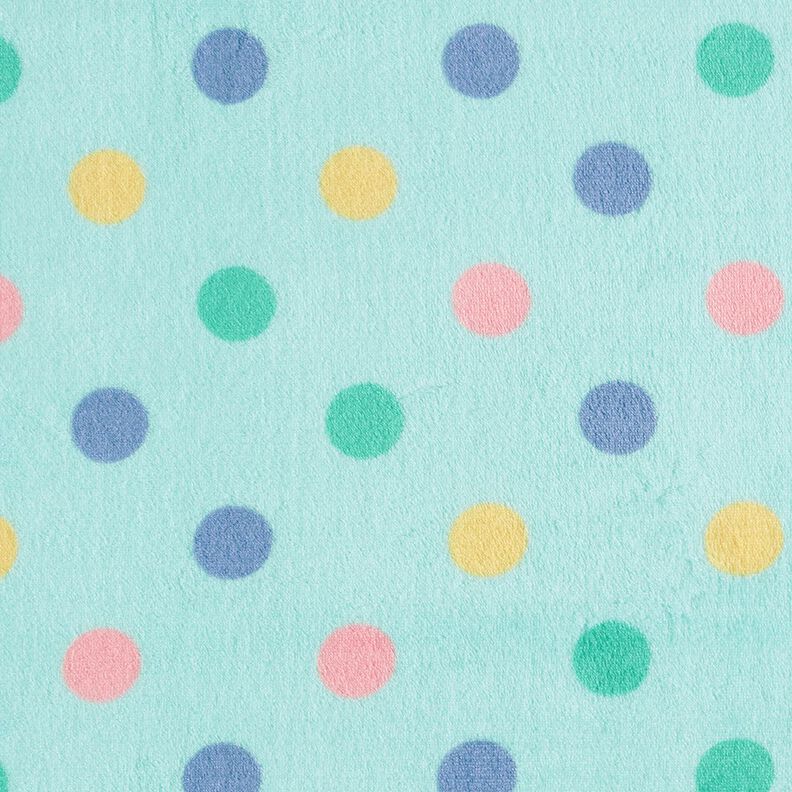 Cosy Fleece colourful dots – mint,  image number 1