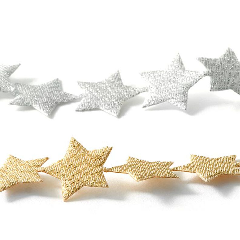 Self-adhesive Star Garland [20 mm] - silver metallic,  image number 3