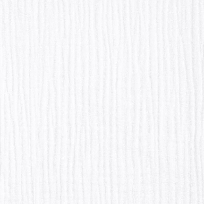 Triple-Layer Cotton Muslin Plain – white,  image number 3