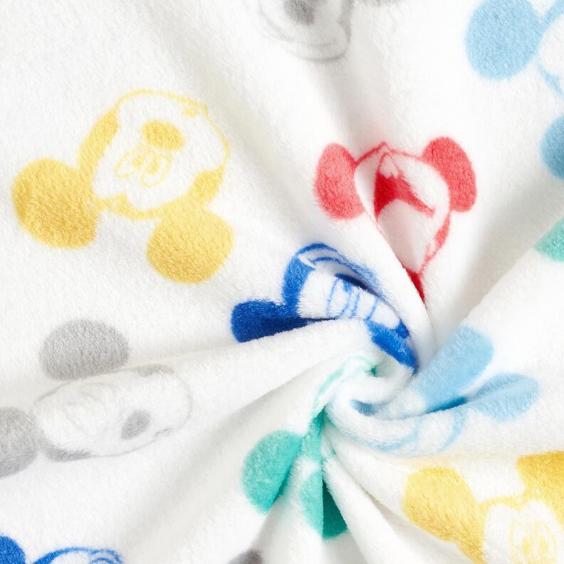 Cosy Fleece Licensed Fabric Mickey faces | Disney – ivory,  image number 3