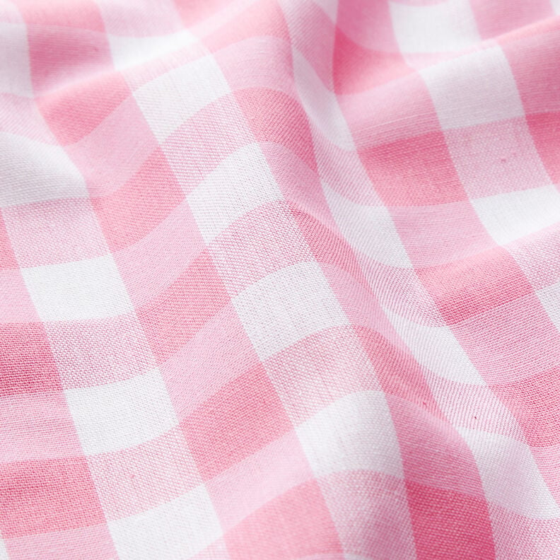 Cotton Vichy check 1,7 cm – pink/white,  image number 2