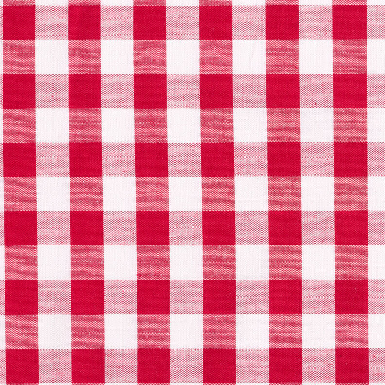 Cotton Vichy check 1,7 cm – red/white,  image number 1