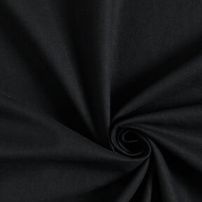 Linen Cotton Blend Plain – black, 