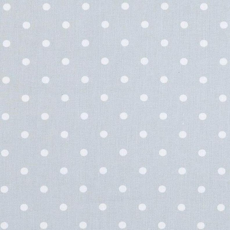 Cotton Cretonne dots – white/silver grey,  image number 1