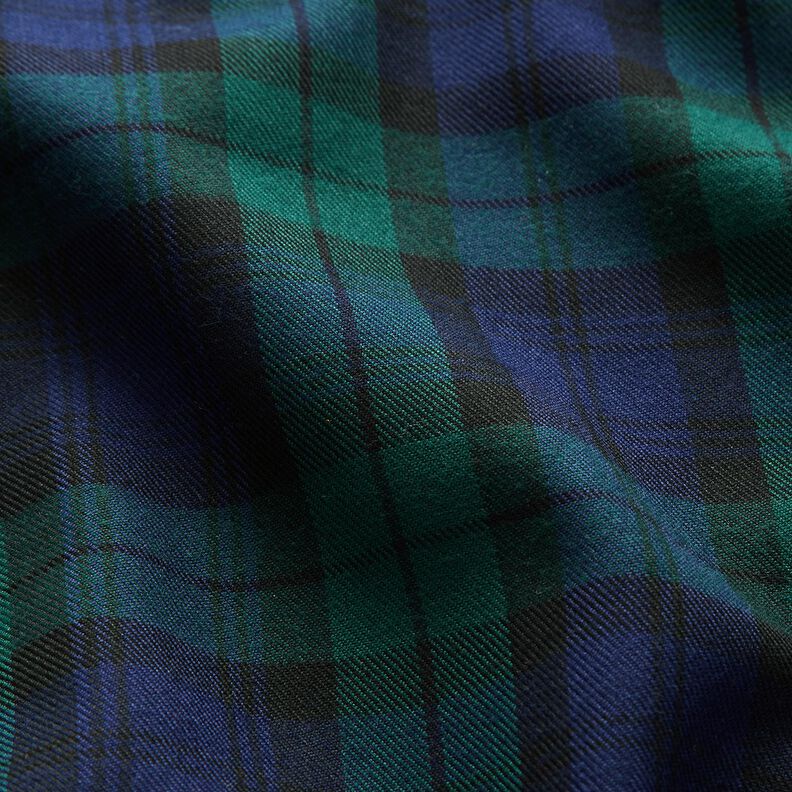 Viscose mix tartan – petrol/midnight blue,  image number 2