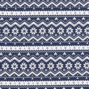 Cotton Poplin Norwegian pattern – midnight blue, 