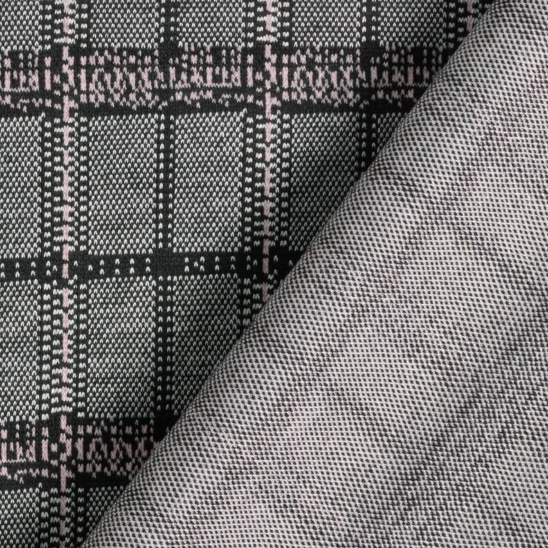 Checked Jacquard Knit – black/white,  image number 4