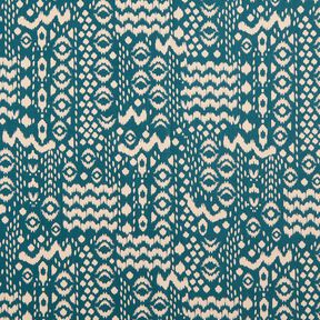 Decor Fabric Canvas ethnic – petrol/natural, 