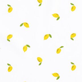 Cotton Poplin lemons – white, 
