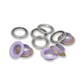 Eyelets with washers [20 pieces | Ø 11 mm] | Prym – lilac/metallic silver, 