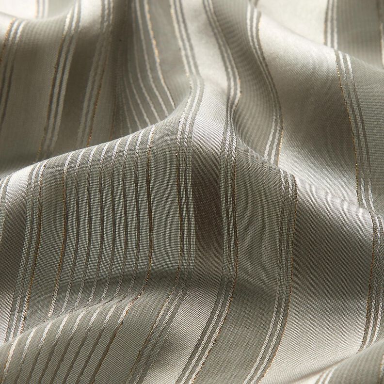 Chiffon Satin stripes with Glitter – silk grey,  image number 2