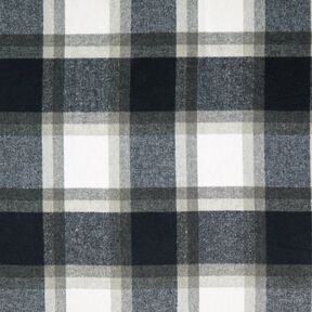 Coat Fabric Large Checks – midnight blue/light grey, 