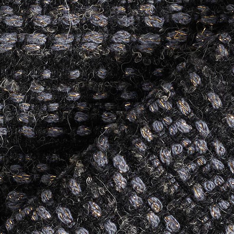 Mottled Lurex Pure New Wool Blend Coating Fabric – anthracite,  image number 5