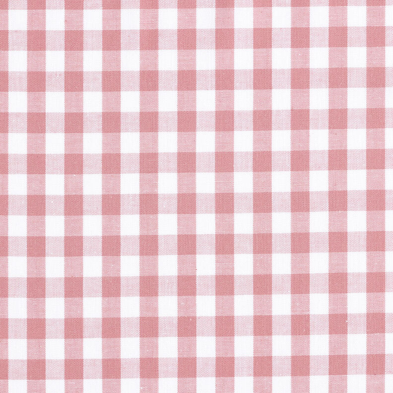 Cotton Vichy check 1 cm – dusky pink/white,  image number 1