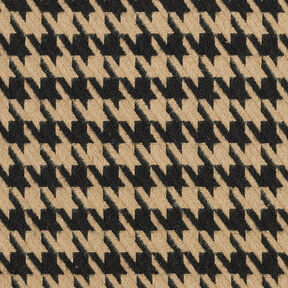 Houndstooth Cotton Blend Coating Fabric – black/anemone, 