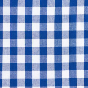 Cotton Vichy check 1,7 cm – royal blue/white, 