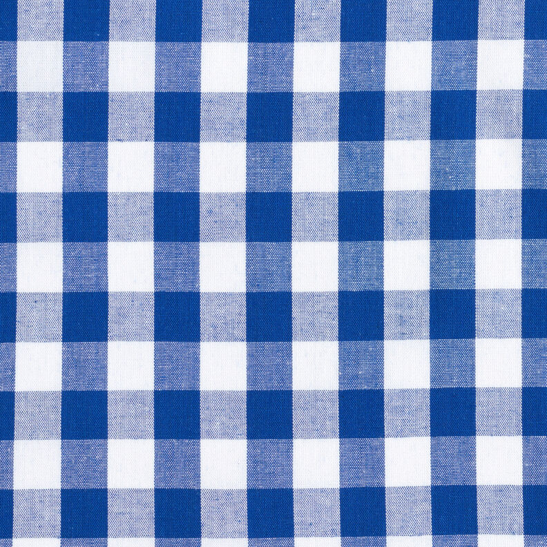 Cotton Vichy check 1,7 cm – royal blue/white,  image number 1