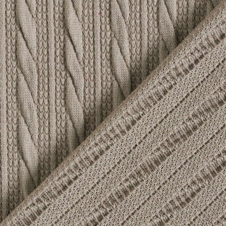 Knit Cloqué Cable Pattern – silver grey,  image number 4