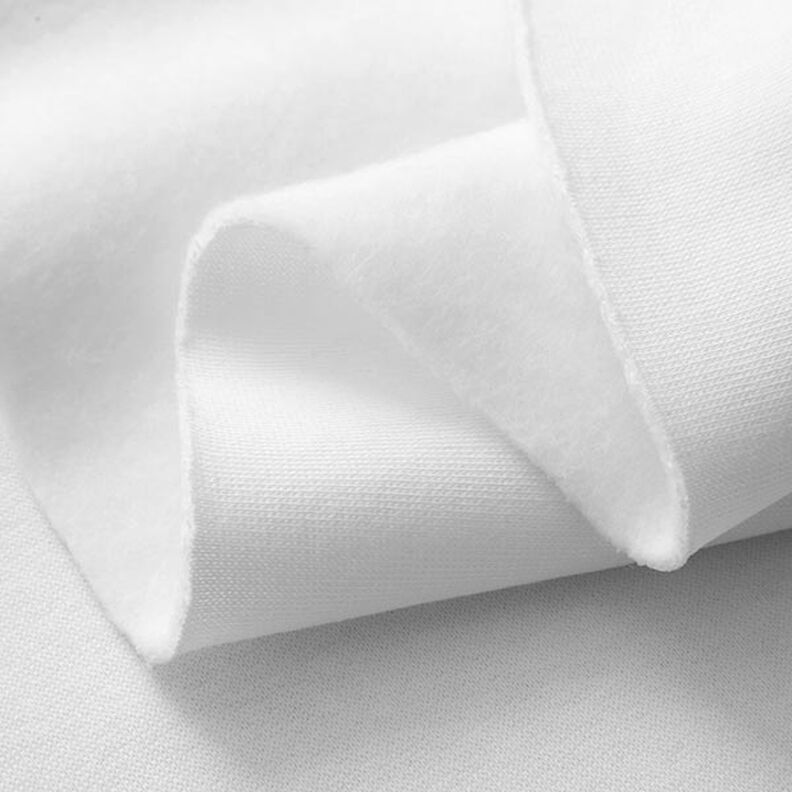 Brushed Sweatshirt Fabric – white,  image number 4