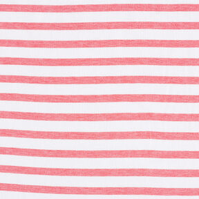 Piqué jersey stripes – white/orange, 