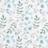 GOTS Cotton Jersey Mini watercolour branches digital print – white/pale mint,  thumbnail number 1