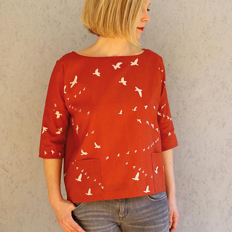FRAU AIKO - short blouse with pockets, Studio Schnittreif | XXS - L,  image number 3