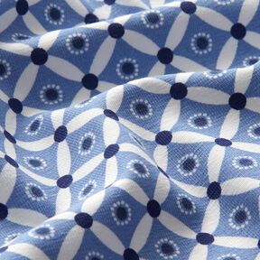 Cotton Jersey Tiles, small – light wash denim blue/white, 