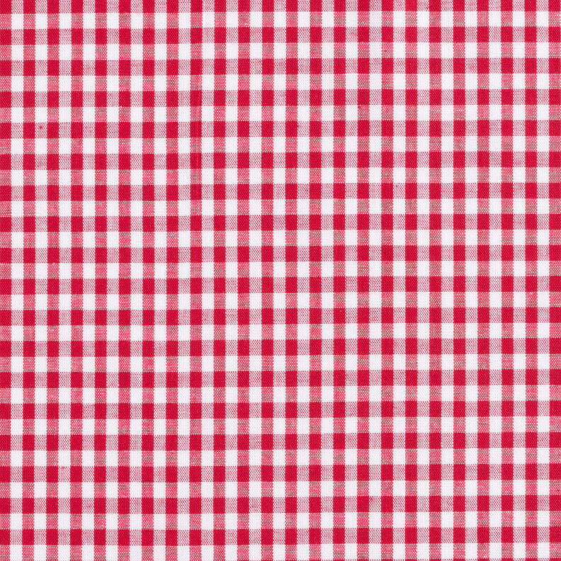 Cotton Vichy check 0,5 cm – red/white,  image number 1