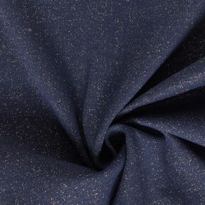 Glitter cuffs tubular fabric with lurex – navy blue/metallic silver, 