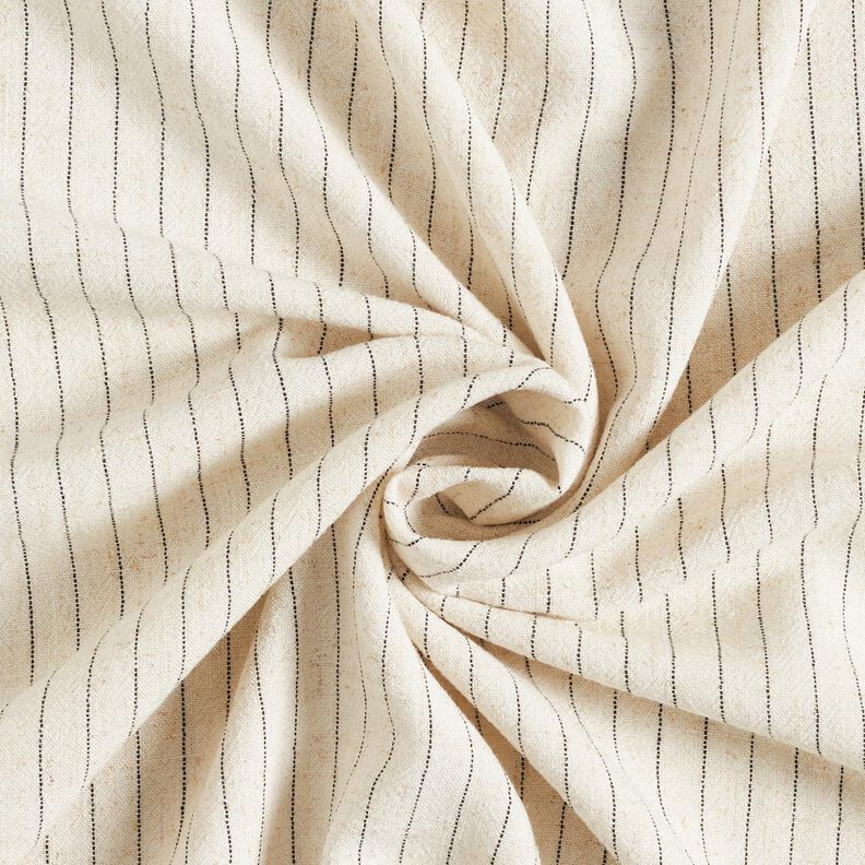 Viscose-linen crepe narrow pinstripes – beige,  image number 3