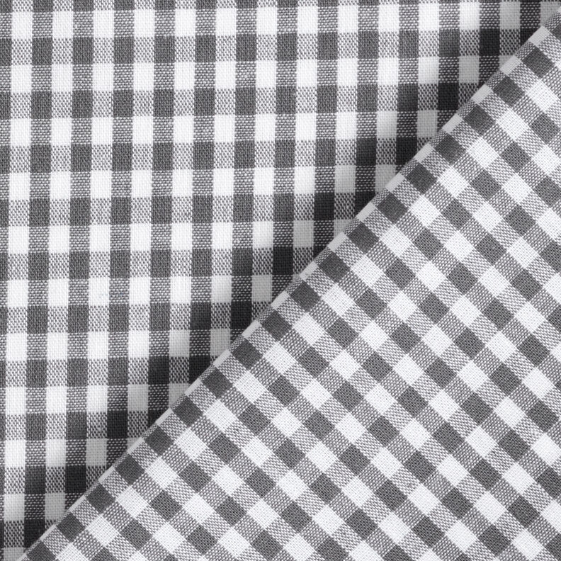 Cotton Vichy check 0,5 cm – pearl grey/white,  image number 4