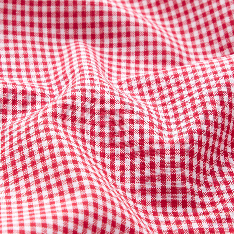 Cotton Vichy check 0,2 cm – red/white,  image number 2