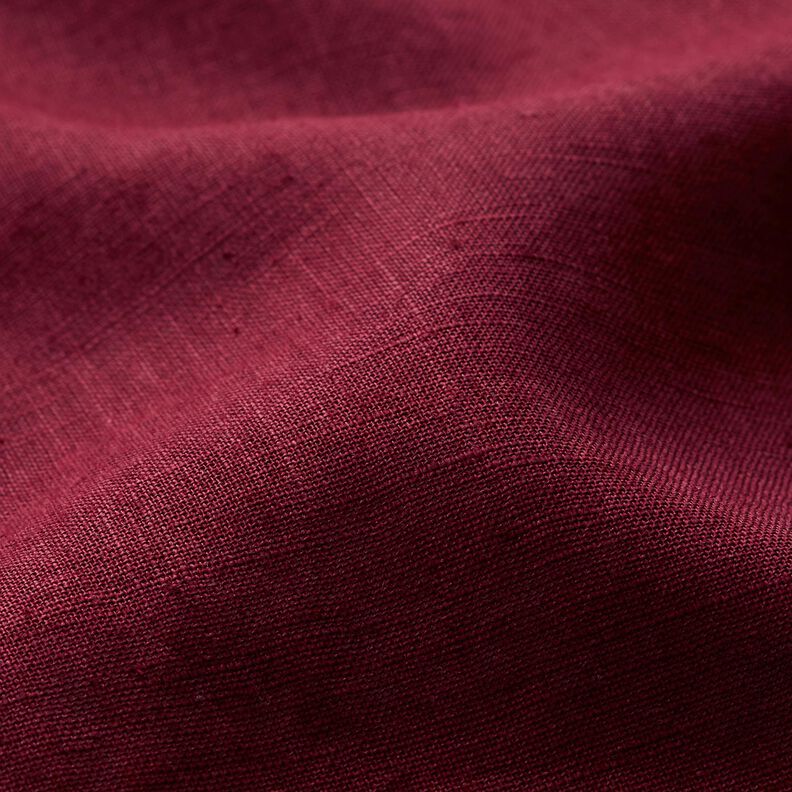 Lightweight linen blend pre-washed – burgundy,  image number 3