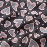 Brushed Sweatshirt Fabric Glitter Leopard Hearts – anthracite,  thumbnail number 3