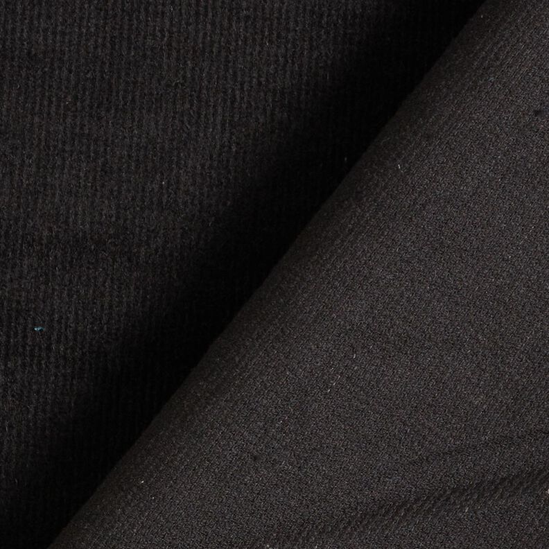 Stretchy fine corduroy – black,  image number 3