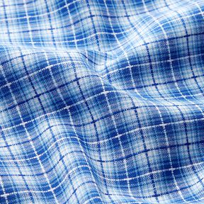 Cotton fabric gradient check – white/royal blue, 