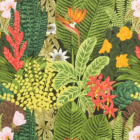 Outdoor Fabric Canvas Exotic Plants – dark green, 